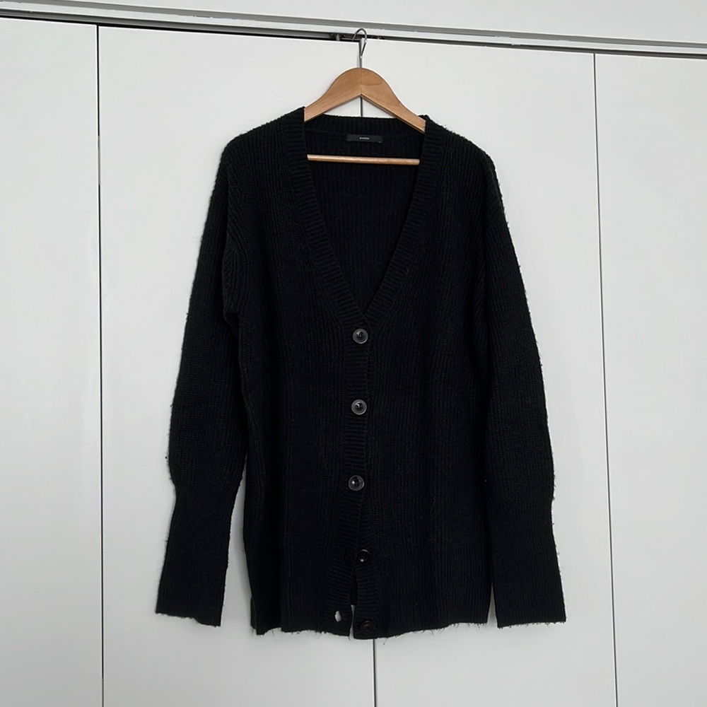 [SOLD] Oversized Black Knit Cardigan